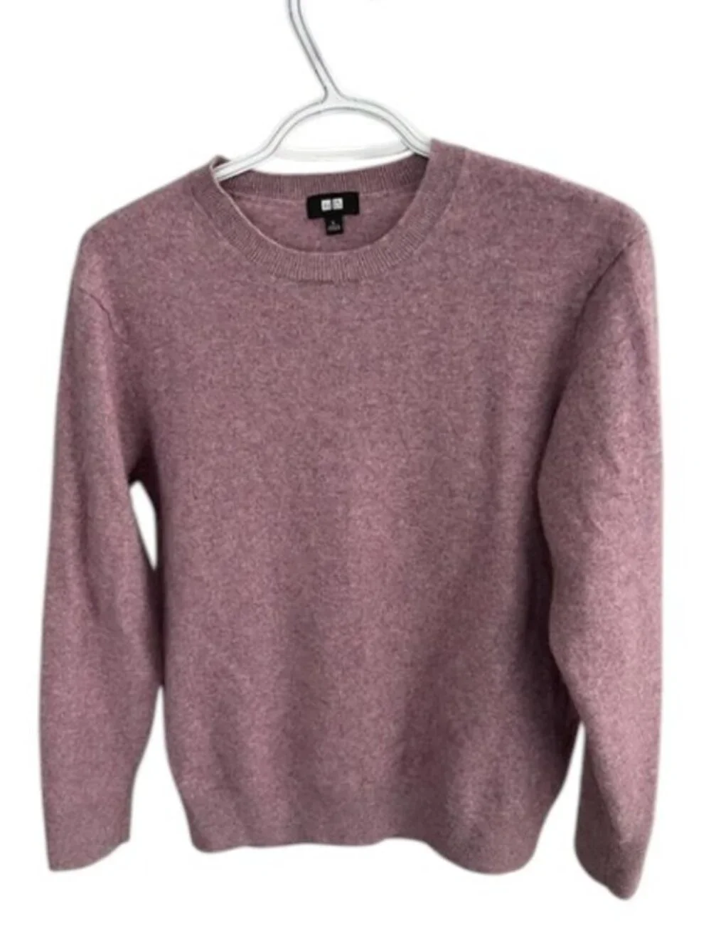 Uniqlo cashmere crew neck sweater mauve women's size L - Picture 2 of 4